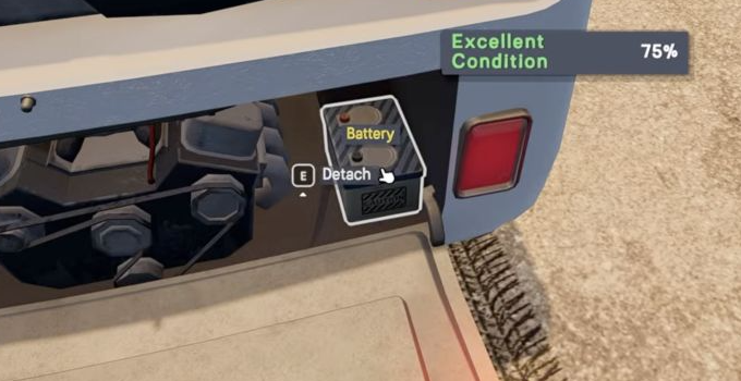 Vehicle Battery label and Excellent Condition 75 percent after repair